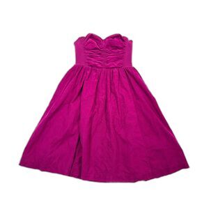 HD In Paris Pink Strapless Corduroy Dress Ruched Bust Women’s US 4